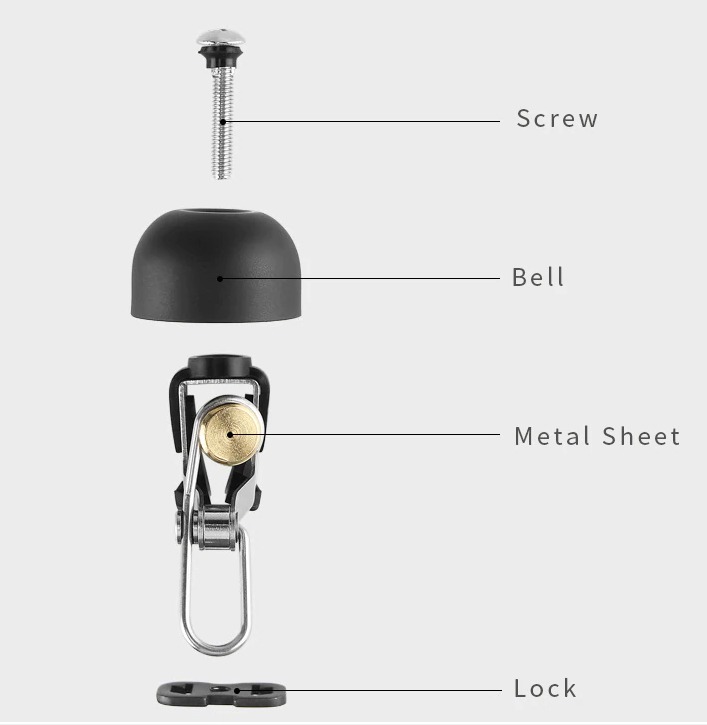 Elegantní celokovový zvonek