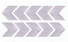 Reflexní šipka samolepka