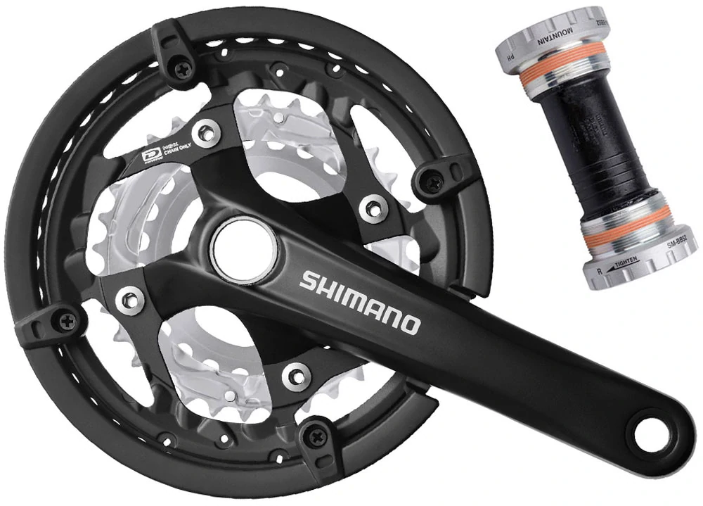 Kliky Shimano Deore FC-T551 44-32-24 černé s krytem