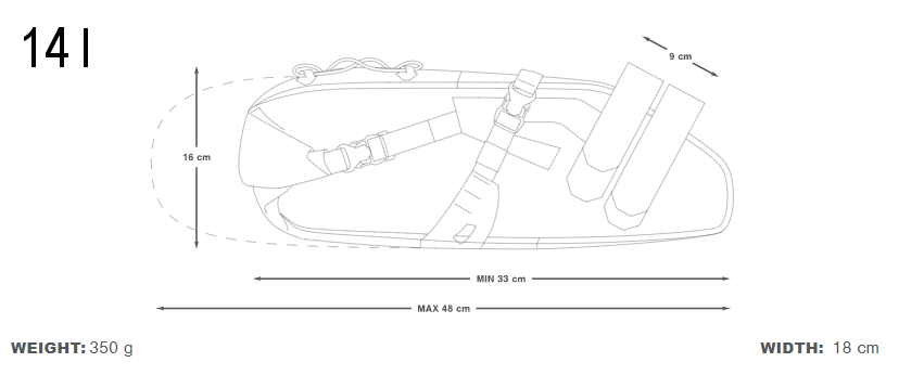 apidura expedition saddle pack 14l