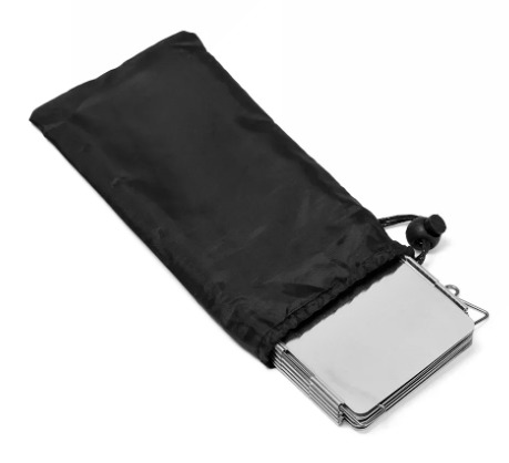 Skládací hliníkové závětří k cestovním vařičům