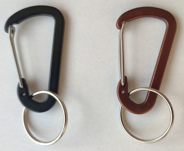 Karabinky k uchycení drobných věcí s kroužkem 3ks