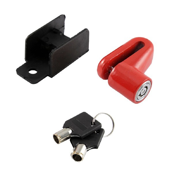 Zámek diskové brzdy s držákem