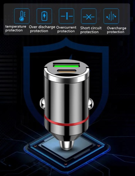 Miniaturní USB auto nabíječka