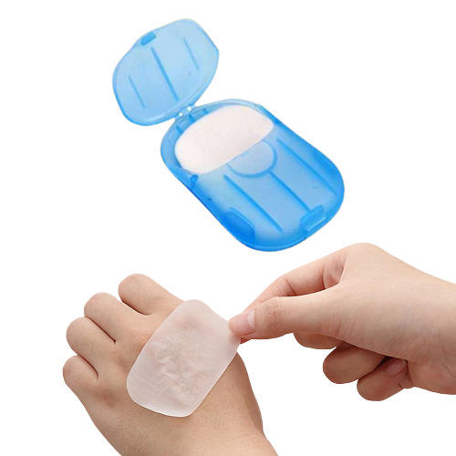 Ultralehké mýdlové lístky na cesty v pouzdru