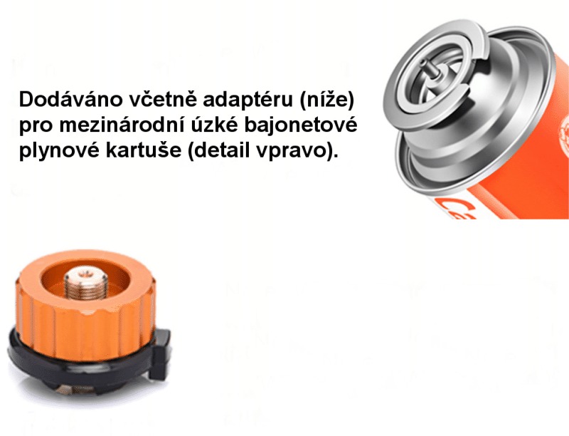 Turistický volně stojící plynový vařič se zapalovačem