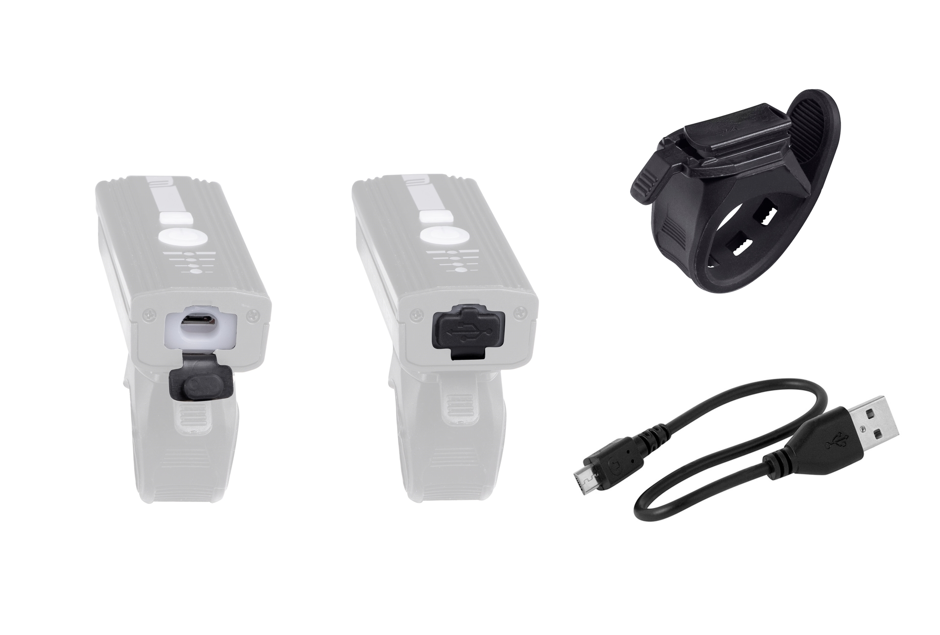 FORCE Alert - přední USB světlo 350LM s klaksonem