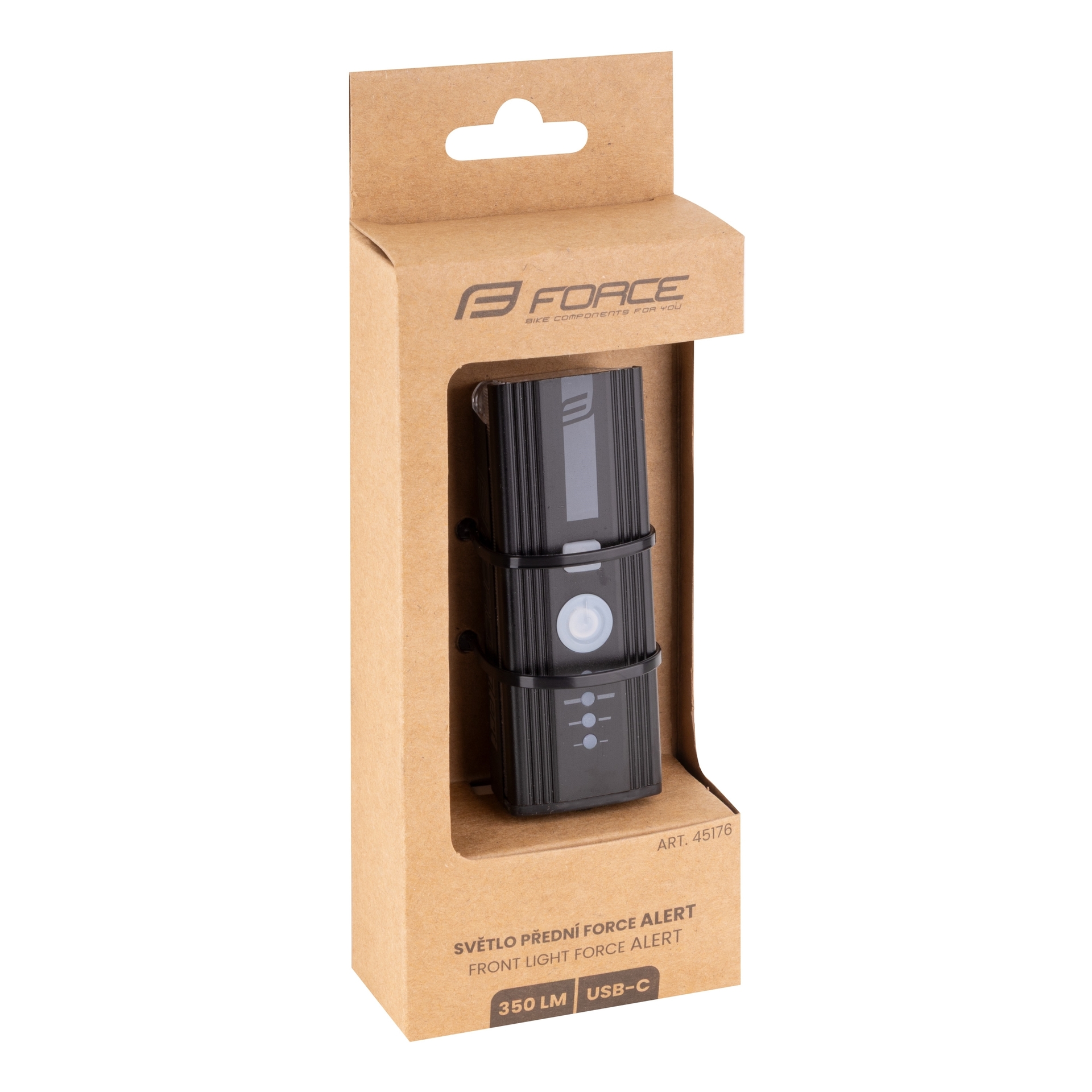 FORCE Alert - přední USB světlo 350LM s klaksonem