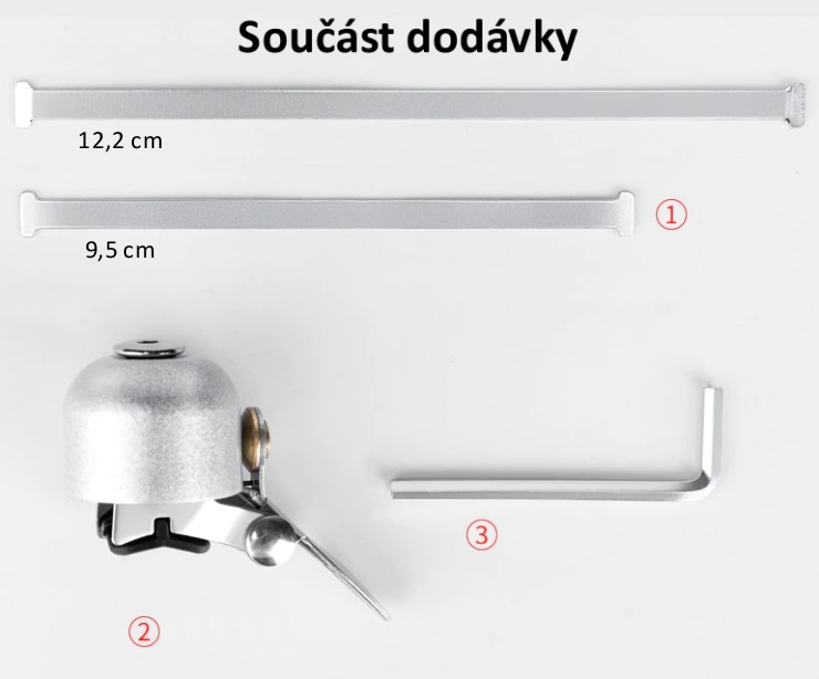 Elegantní celokovový zvonek na řídítka