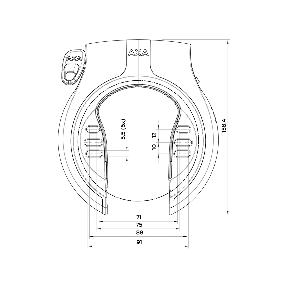 AXA Victory - extrémně odolný zámek typu podkova