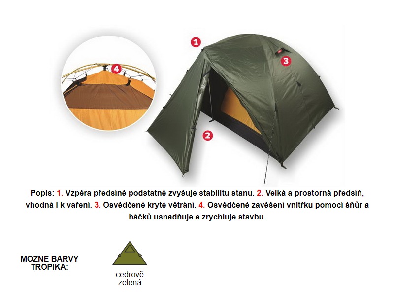 JUREK TOP 2.0 Lite - odlehčený stan pro větší zátěž