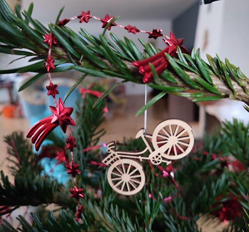 Dřevěné ozdoby s motivem kola 10 ks