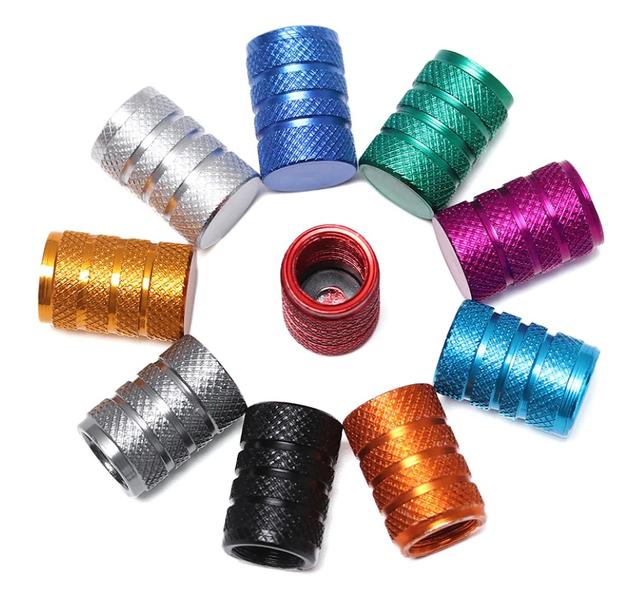 Eloxované hliníkové čepičky na AV ventilek velké