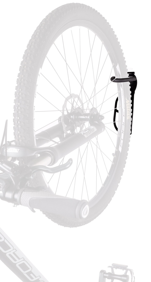 Držák kola na zeď za přední kolo - černý