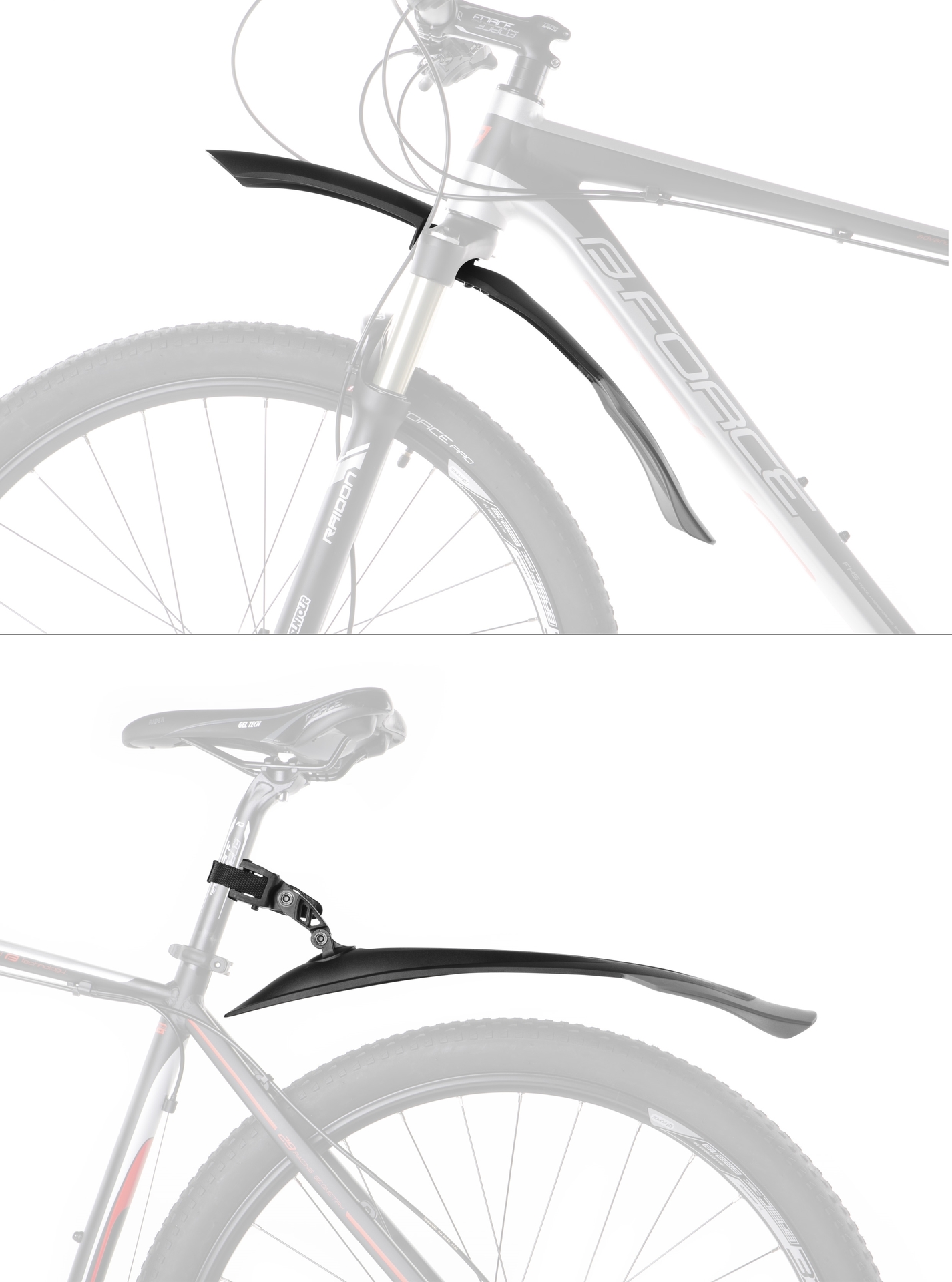 FORCE Ward - rychloupínací blatníky na kolo 24-29"