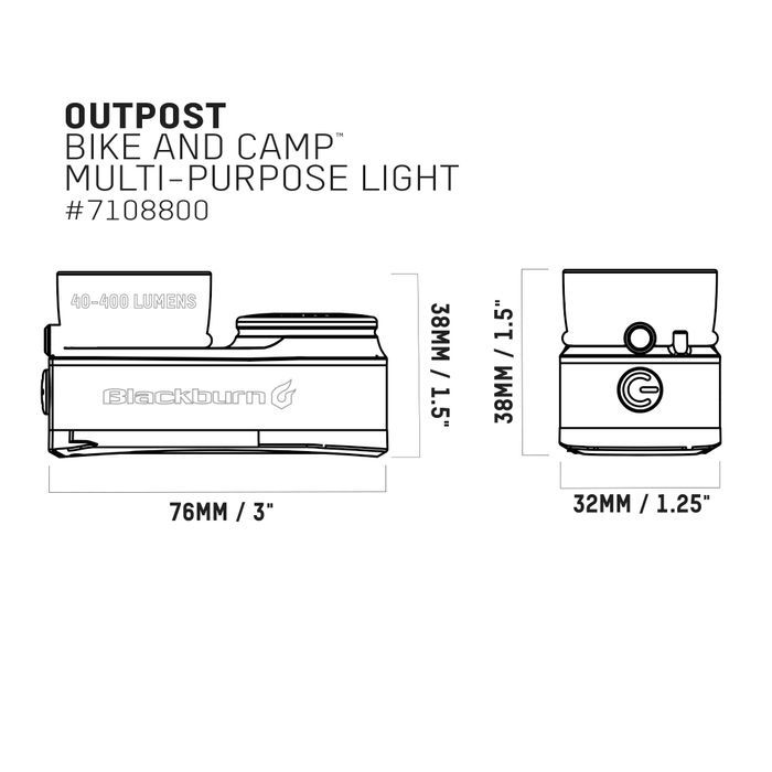 BLACKBURN Outpost Bike and Camp Light - lehounká univerzální svítilna pro cykloturistiku