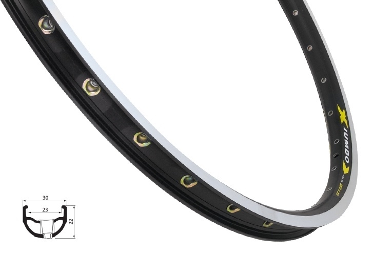 Remerx Jumbo - ráfek 26" broušený, nýtovaný