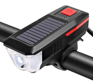 LED světlo s klaksonem a pomocným solárním nabíjením