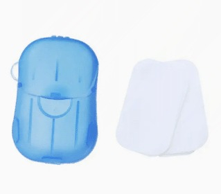 Ultralehké mýdlové lístky na cesty v pouzdru