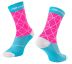 FORCE Evoke - prodyšné cyklistické ponožky S-M (36-41) růžovo-modrá