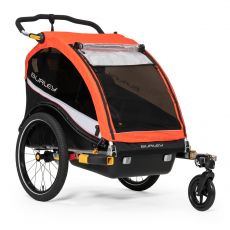 BURLEY Cub X - dvoumístný odpružený dětský vozík s pevným dnem